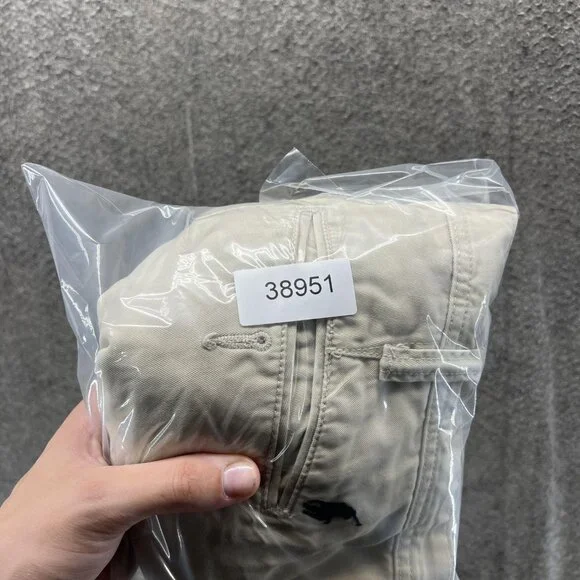 Polo Ralph Lauren Shorts Mens 38 Beige Relaxed Fit Chino Flat Front Summer - Picture 11 of 11